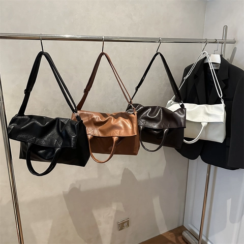 Damen Retro Tote Bag Große Kapazität Litschimuster PU Leder Schulter Umhängetasche Für Pendler Mode Handtasche