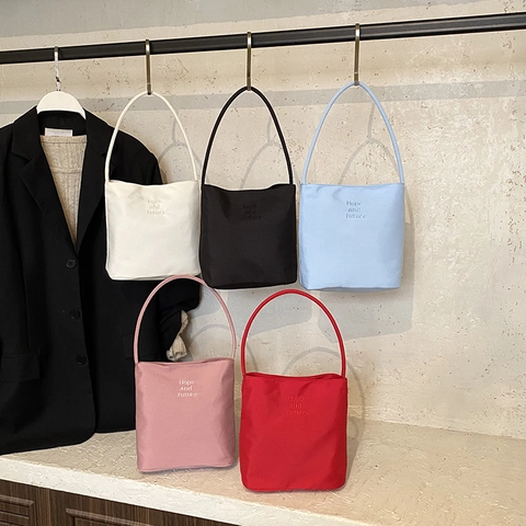 Damen Umhängetasche Oxford Tuch Minimalistisch Hobo Handtasche Täglich Lässig Briefdekor