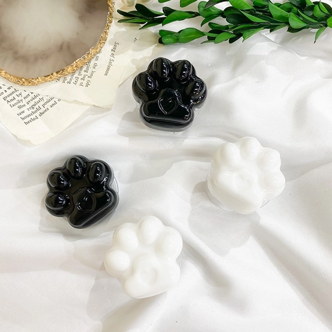 Cute Cat Paw Phone Grip Holder Expandable 3D Relief Heart Plastic Resin Stand For Universal Smartphone Tablet Desktop