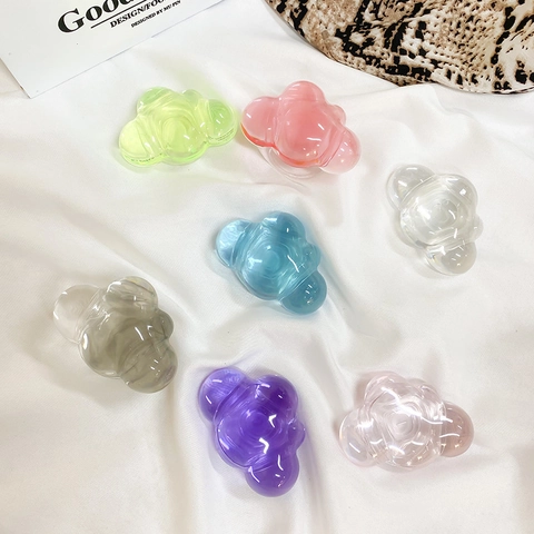 Wolkvorm Mobiele Telefoon Airbag Beugel Uitbreidbare Resin Griptok Opvouwbare Telefoongreep Desktop Ondersteuning Schattig Universeel Accessoire