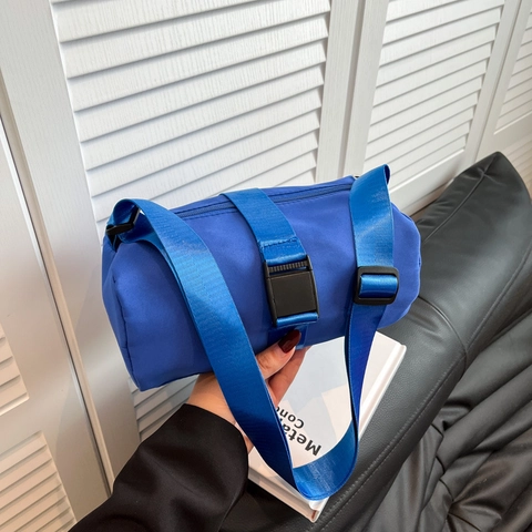 Borsa A Tracolla Da Donna In Tessuto Oxford Borsa A Barile Casual Da Viaggio Con Fibbia E Tracolla Regolabile