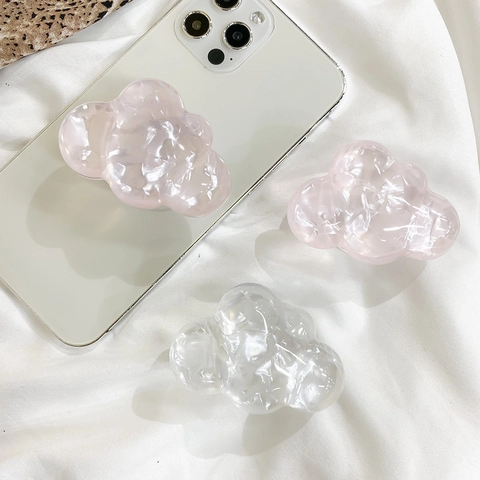 Cloud Form Handy Griff Halterung Irisierend Perlglanz Harz Klebend Zusammenklappbar Fingerhalter Schreibtisch Ständer