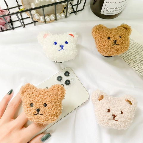 Supporto Per Telefono Orsetto Di Peluche Supporto Estensibile Animale Cartone Animato Accessorio Carino Universale