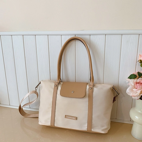 Borsa A Spalla Tote In Nylon Da Donna Grande Capacità Impermeabile Minimalista Viaggio Con Tracolla Regolabile