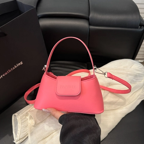 Dames Mini Handtas PU Leer Crossbodytas Mode Trapezium Flap Schoudertas Voor Dagelijks Casual Streetwear Minimalistische Stijl Damestas