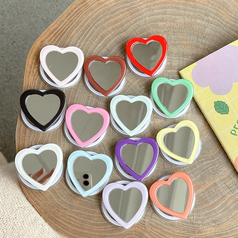 Supporto Per Telefono Magnetico Con Specchio A Cuore Supporto Pieghevole Estensibile Specchio Da Trucco Portatile