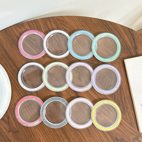 Base De Soporte Magnético Para Teléfono Patrón De Concha Compatible MagSafe Acrílico DIY Soporte Circular Elegante Mujeres