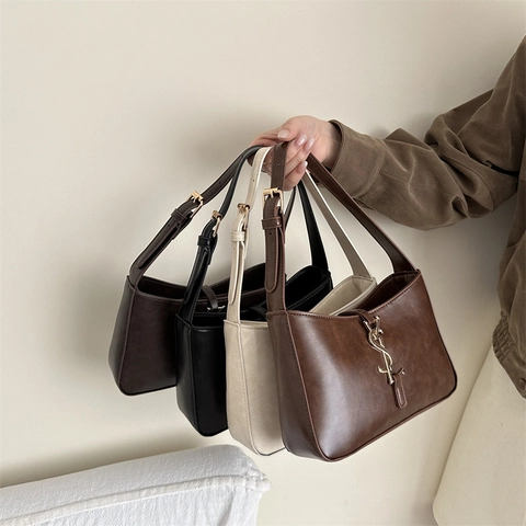 Borsa A Spalla Sottoascella In Pelle Pu Vintage Da Donna Elegante Borsa Hobo Con Tracolla Regolabile Cerniera Minimalista Quotidiana
