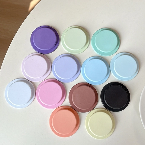 Magnetic Phone Grip Collapsible Socket Stand Macaron Color Matte Plastic Minimalist Universal Desk Support