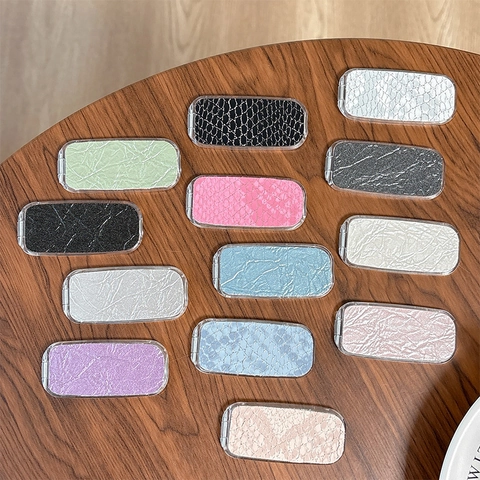 Snake Skin Pattern Flip Mirror Phone Stand Adhesive Foldable Desktop Makeup Mirror Accessory Minimalist Portable