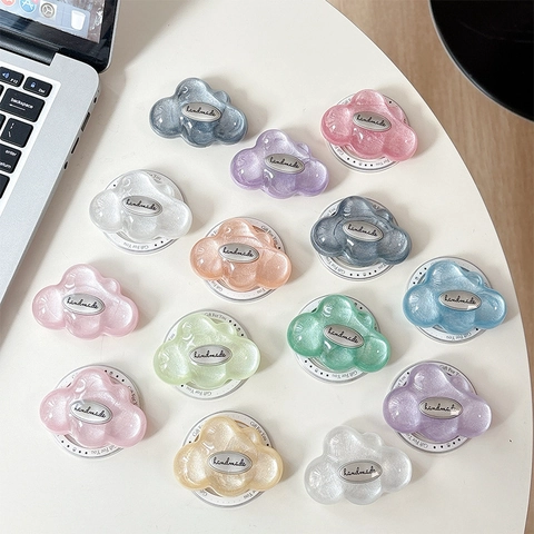 Supporto Per Telefono A Forma Di Nuvola Carino Glitter Luccicanti Griptok Estensibile Supporto Da Scrivania Pieghevole