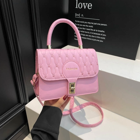 Borsa A Spalla Da Donna Pelle PU Borsa Trapuntata Manico Superiore Tracolla Piccola Borsa Quadrata Moda Versatile Serratura In Metallo