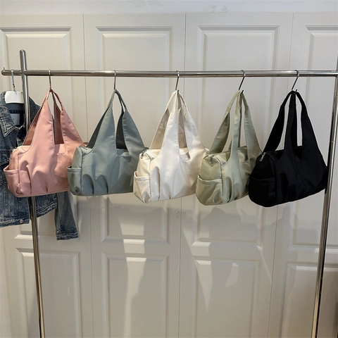 Borsa Tote da Donna di Grande Capacità in Nylon Borsa a Spalla Casual alla Moda Con Cerniera per il Pendolarismo Quotidiano Borsa Versatile
