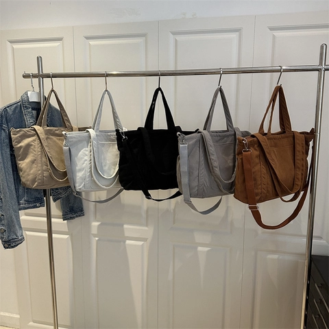 Borsa Tote in Velluto a Coste di Grande Capacità Borsa a Spalla Retrò a Righe per Donna Borsa Casual Versatile con Tracolla Regolabile