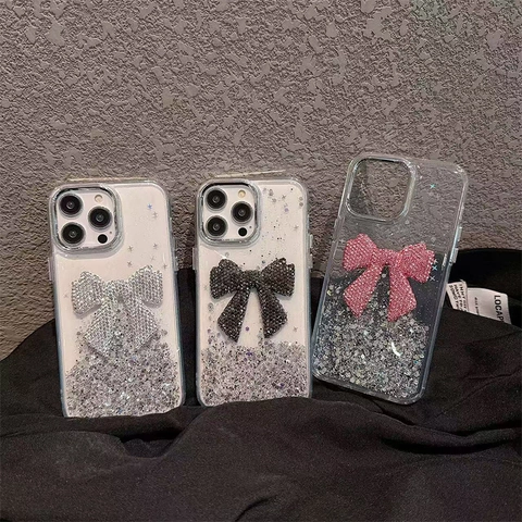Funda Iphone Mariposa De Diamantes De Imitación TPU Transparente Brillo Lentejuelas Bling Estrella Para Mujer Moda