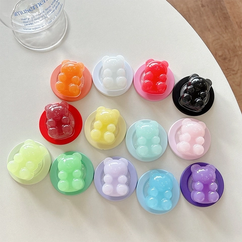 Magnetischer Gummibärchen Handygriff Expandierbarer Harzständer Transparentes Jelly Cartoon Desktop Halterung Support