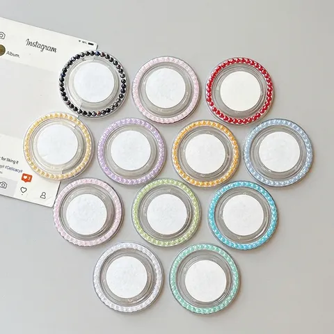 Supporto Per Telefono Con Künstliche Perle Colorate Rotondo Magnetico Supporto Adesivo Plastica DIY Accessori Universali
