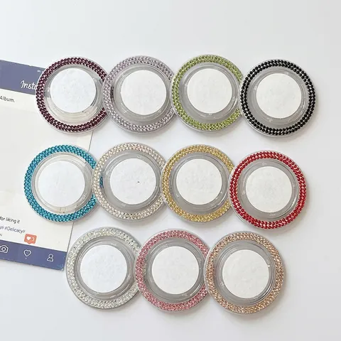 Magnetischer Handy Griff Mit Strass Doppelreihig Zusammenklappbarer Sockel Halter Rund Glitzernd Zubehör