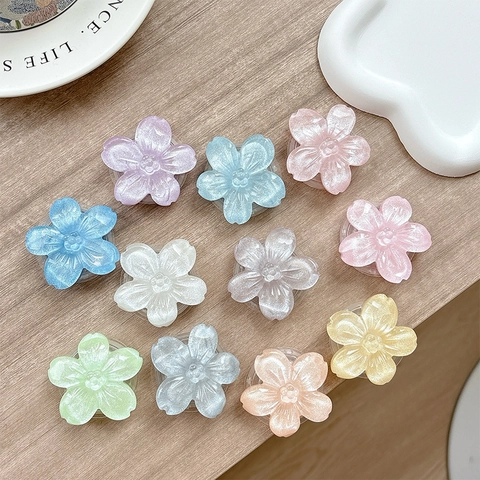 Cute Cherry Blossom Flower Cell Phone Grip Griptok Shimmer Glitter Plastic Retractable Folding Desktop Stand Holder For Women