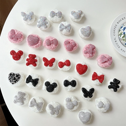 Supporto Per Telefono In Peluche Strass Cuore Farfalla Espandibile Presa Per Smartphone Brillantini Lusso Carino Supporto Da Scrivania