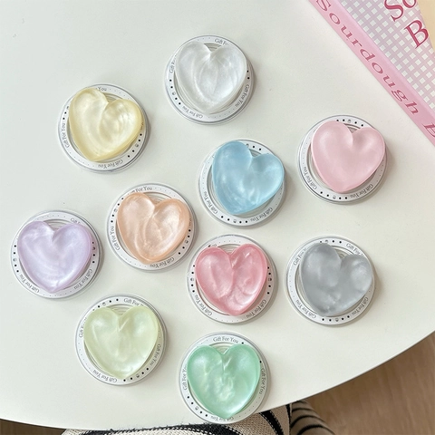 Supporto Per Telefono Cuore Magnetico Glitter Plastica Pieghevole Supporto Da Tavolo Stile Ins Coreano Carino Per Donne
