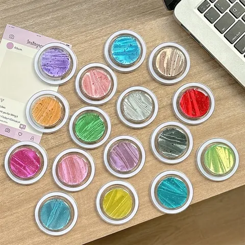 Magnetischer Handygriff Wasserwellen Glitzer Folie Magnetischer Ständer Marmor Textur Rund Schreibtisch Zubehör