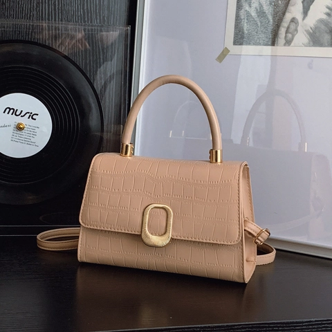 Borsa A Tracolla Con Motivo Coccodrillo Da Donna Borsa A Mano In Pelle PU Elegante Piccola Borsa Quadrata Vintage Fibbia Oro