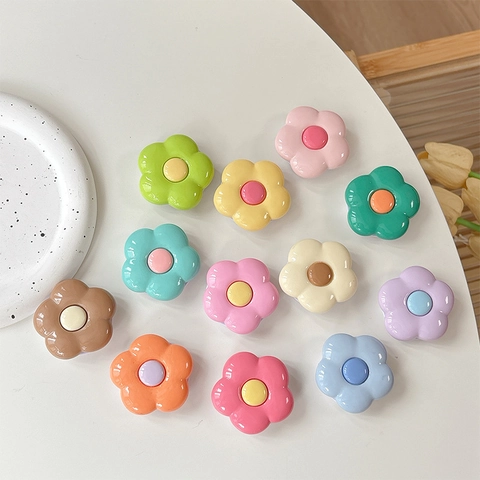 Supporto Per Telefono A Fiore Carino Resina Macaron Forma Floreale Supporto Airbag Espandibile Supporto Da Scrivania Per Smartphone
