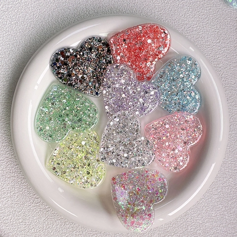 Heart Shaped Phone Socket Retractable Glitter Sequin Resin Drip Glue Sparkly Bling Collapsible Griptok Bracket For Smartphone