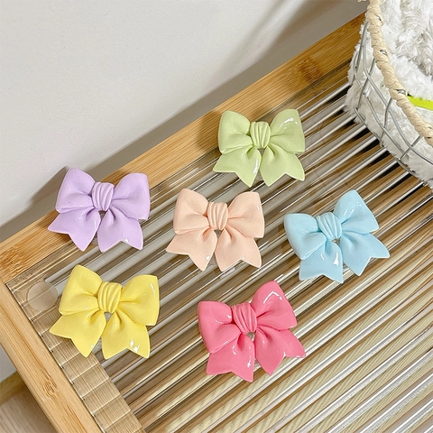Bowknot Phone Grip Airbag Stand Retractable Plastic Resin Macaron Colors Desktop Holder For Watching Videos Cute Style