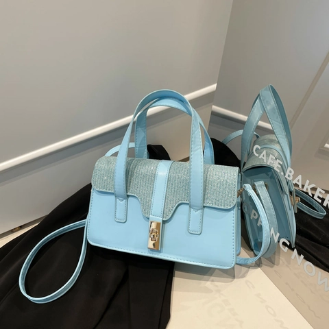 Dames PU Leren Handtas Mode Pailletten Flap Crossbody Tas Met Metalen Draaisluiting Glitter Schoudertas Voor Dagelijks Gebruik