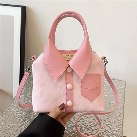 Creative Shirt Shaped Crossbody Bag Unique PU Leather Handbag Trendy Shoulder Bag For Women Fashion Commute