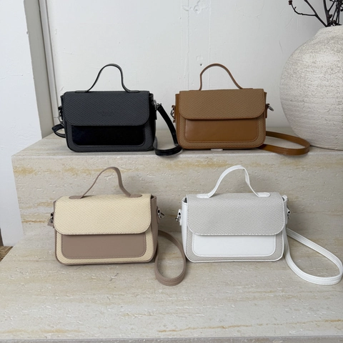 Damen Vintage PU Leder Umhängetasche Gewebtes Patchwork Kleine Quadratische Tasche Klappe Umhängetasche Handtasche Mode Alltag Tasche