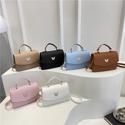 Crossbodytas Met Vlindersluiting PU Leer Gewatteerde Handtas Chique Trendy Schoudertas Elegant Voor Dames