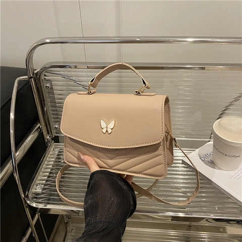 Crossbodytas Met Vlindersluiting PU Leer Gewatteerde Handtas Chique Trendy Schoudertas Elegant Voor Dames