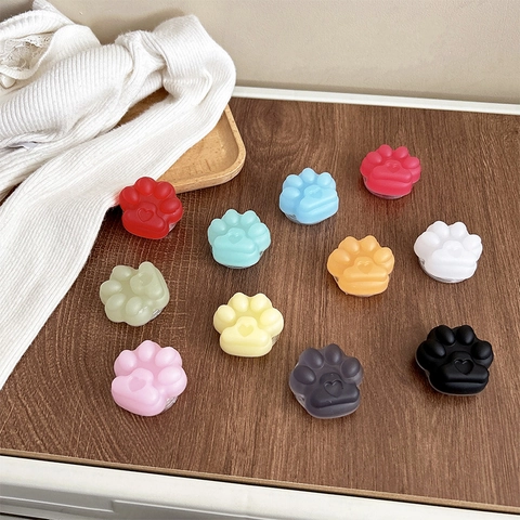 Süßer Katzenpfoten Handyhalter Expandierender Griff Herzmuster Matt Transparenter Kunststoff Universelle Klebeunterstützung Kawaii