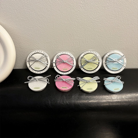 Supporto Per Griptok Per Telefono Pieghevole Stile Ins Coreano Glitter Scintillanti Con Fiocco A Farfalla Argento Per Donne Ragazze
