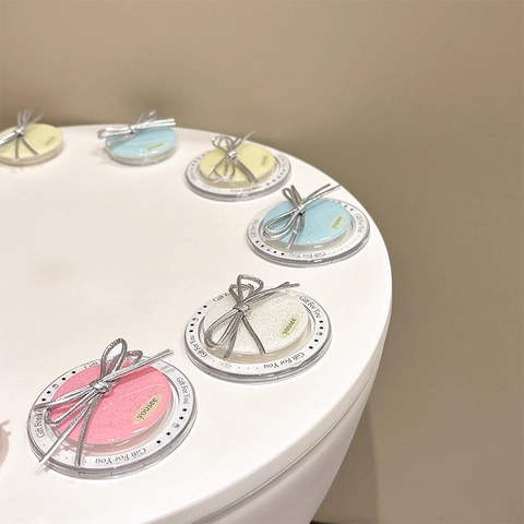 Supporto Per Griptok Per Telefono Pieghevole Stile Ins Coreano Glitter Scintillanti Con Fiocco A Farfalla Argento Per Donne Ragazze