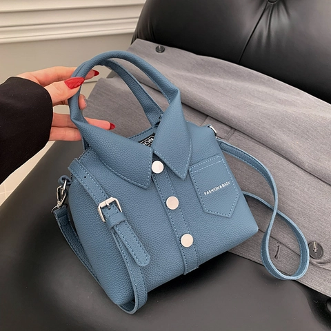 Kreative Handtasche In Hemdform Mit Abnehmbarem Gurt Lychee Grain PU Leder Umhängetasche Für Damen Mode Neuheit Tasche