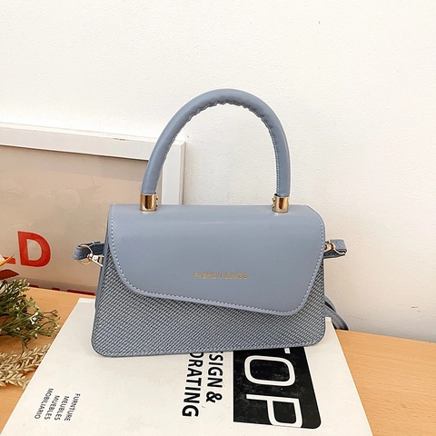 Women Shoulder Crossbody Bag Patchwork PU Leather Woven Texture Small Square Handbag With Top Handle Fashion Flap Purse