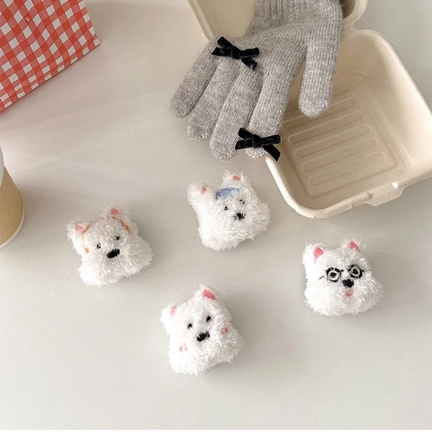 Supporto Per Telefono Cane Di Peluche Carino Presa Espandibile Kawaii Pelliccia Sintetica Animale Impugnatura Mobile Supporto Adesivo