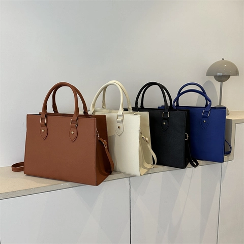 Sac À Main Pour Femmes En Cuir PU Saffiano Grande Capacité Sac À Bandoulière Bureau Travail Fourre-tout Avec Bandoulière