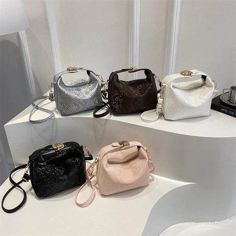 Women Snake Pattern Small Square Handbag Light Luxury PU Leather Shoulder Bag With Detachable Strap Crossbody Bag Fashion Commute Tote