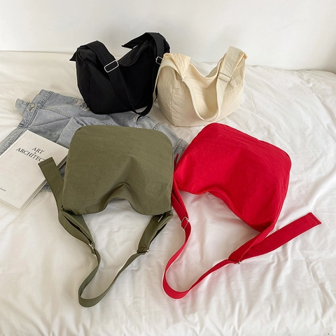 Bolso Bandolera Mujer Gran Capacidad Nailon Bolso Hobo Con Correa Ancha Ajustable Bolso De Hombro Casual