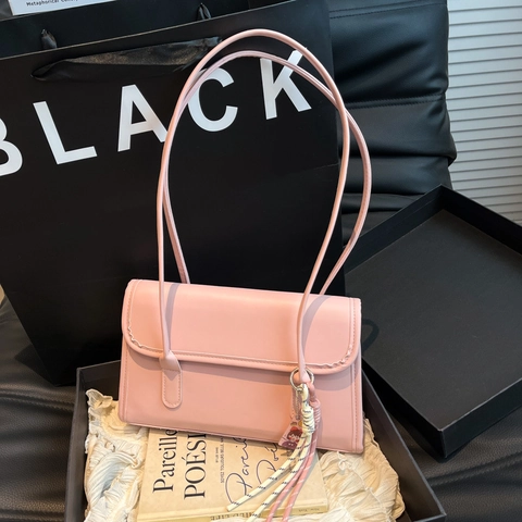 Borsa A Spalla Sottobraccio In Pelle PU Da Donna Minimalista Grande Capacità Con Patta Borsa Casual Da Pendolare Street Style