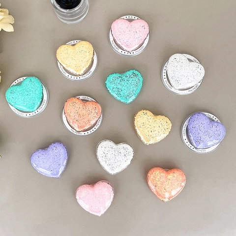 Supporto Per Cellulare Airbag A Forma Di Cuore Glitter Magnetico Retrattile Grip Stand Per Smartphone Carino