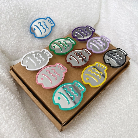 Cute Cartoon Fish Taiyaki Expandable Air Cushion Phone Stand Grip With Mirror Surface Plastic Portable Foldable For Girls