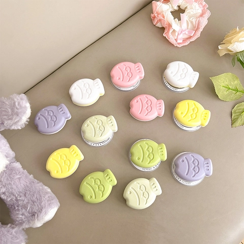 Taiyaki Fish Shape Phone Grip Stand Plastic Expandable Socket Magnetic Adhesive Desktop Holder Cartoon Cute Universal
