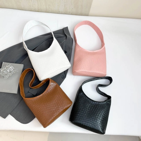 Woven Hobo Tasche Aus PU Leder Unterarm Schulterhandtasche Große Kapazität Retro Mode Für Damen