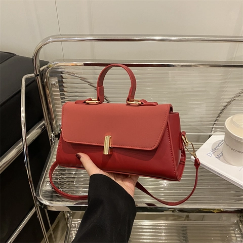 Piccola Borsa A Mano Quadrata Vintage In Pelle PU Borsa A Tracolla Con Manico Superiore Tracolla Rimovibile Moda Donna